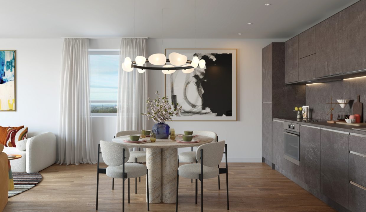 The Lanes CGI 2-bed kitchen
